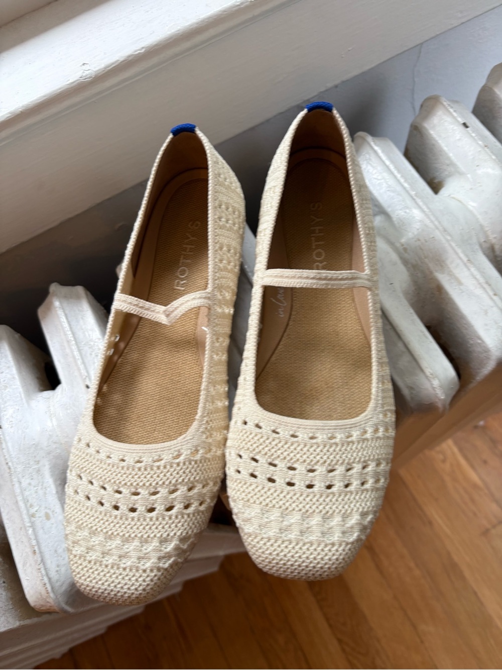 Rothy's Max Square Crochet in White